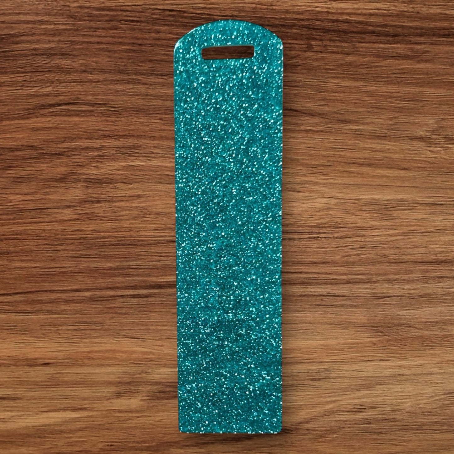 Turquoise Glitter Acrylic Bookmark