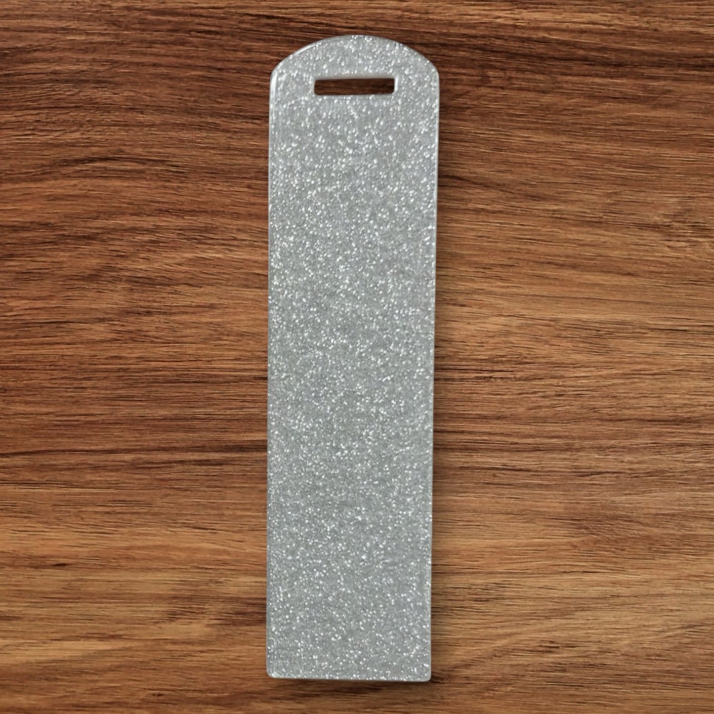 Silver Glitter Acrylic Bookmark