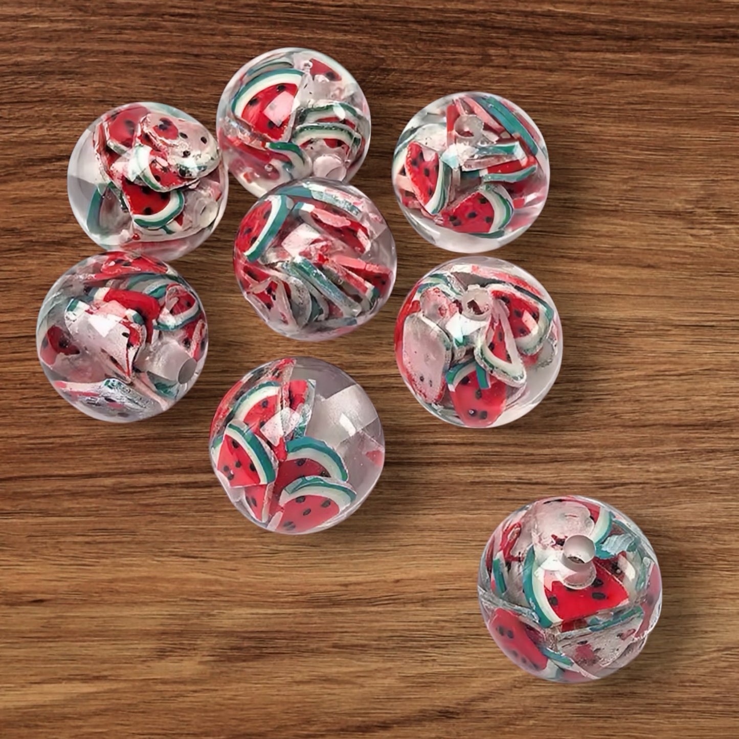 16mm Watermelon Acrylic Bead