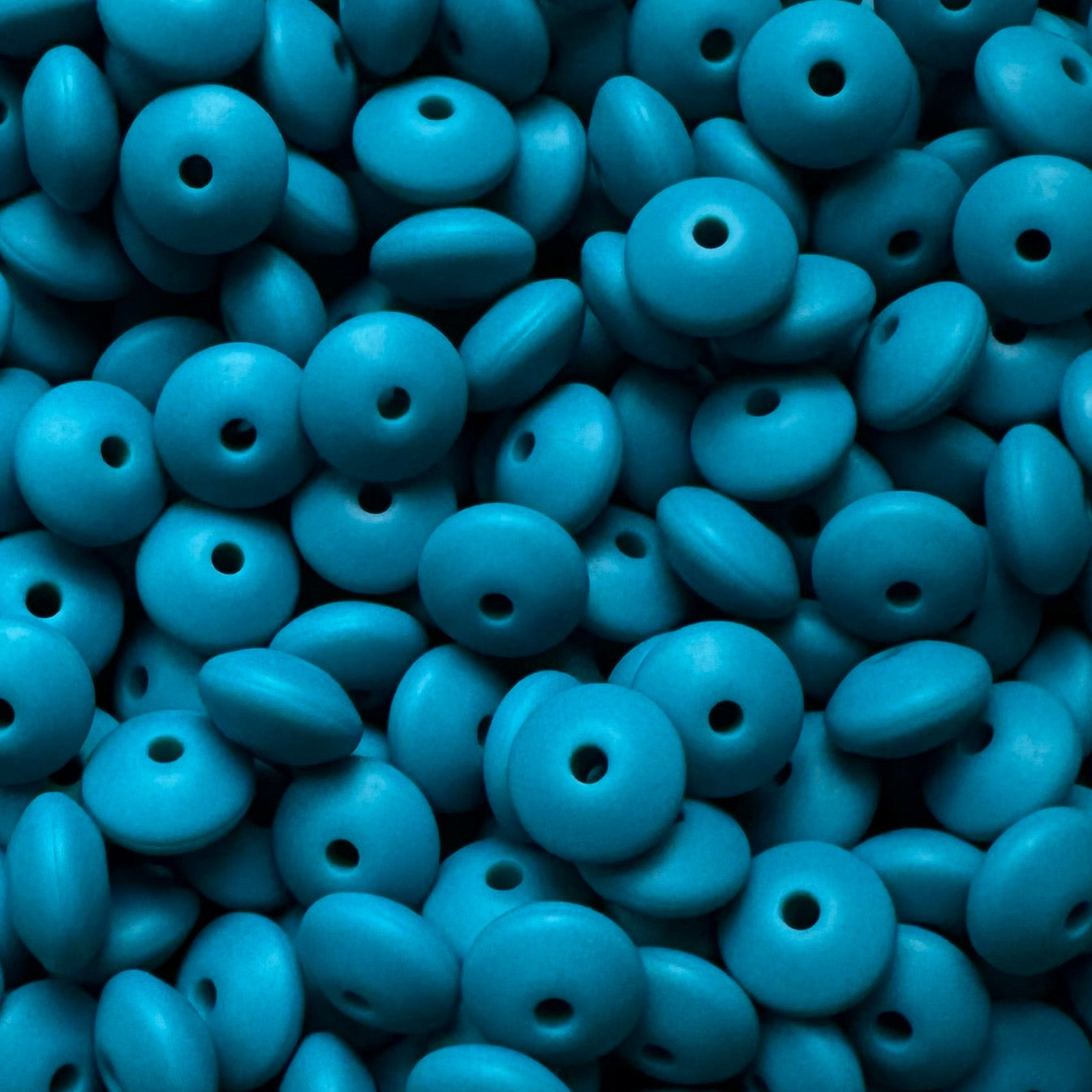 12mm Deep Blue Silicone Lentil