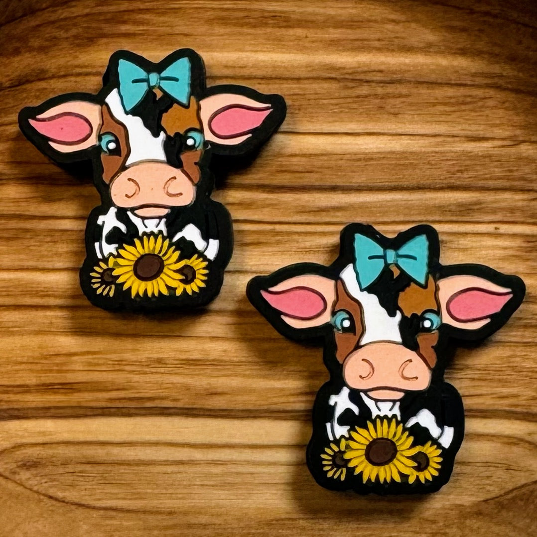 Cow With Sunflower Focal