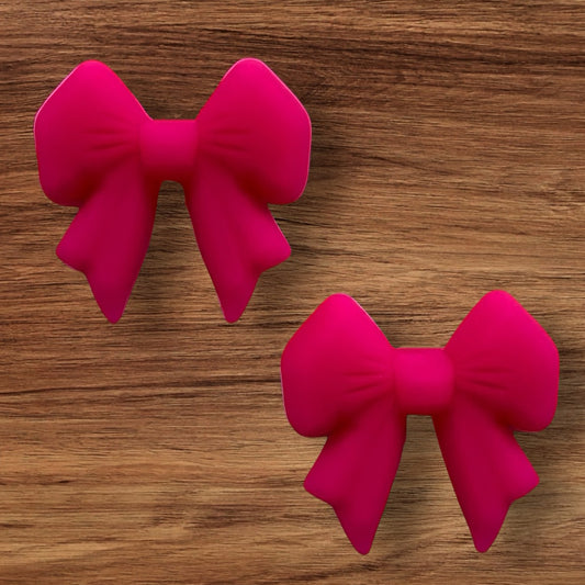 3-D Hot Pink Bow Focal