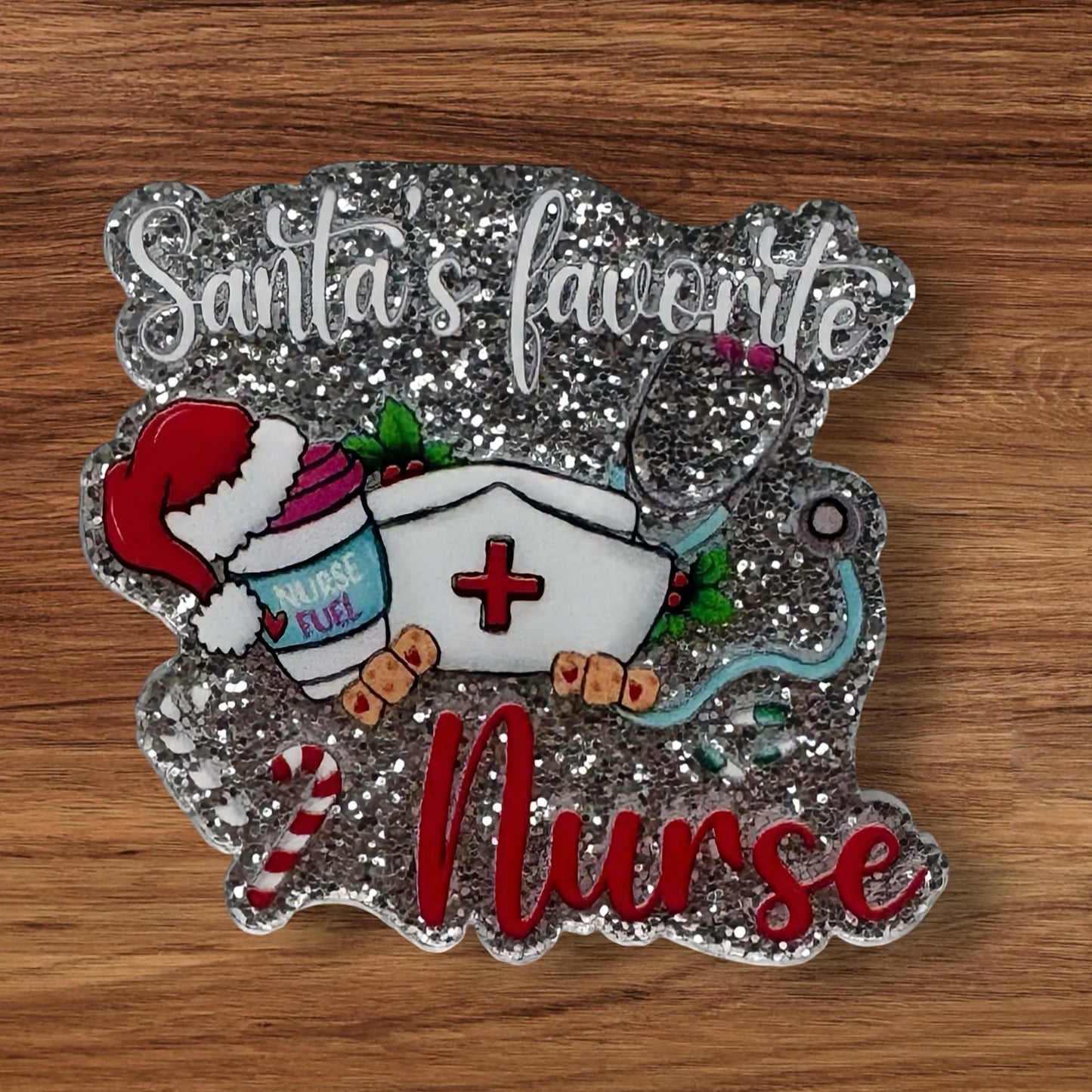 Santa’s Favorite Nurse Acrylic Flatback