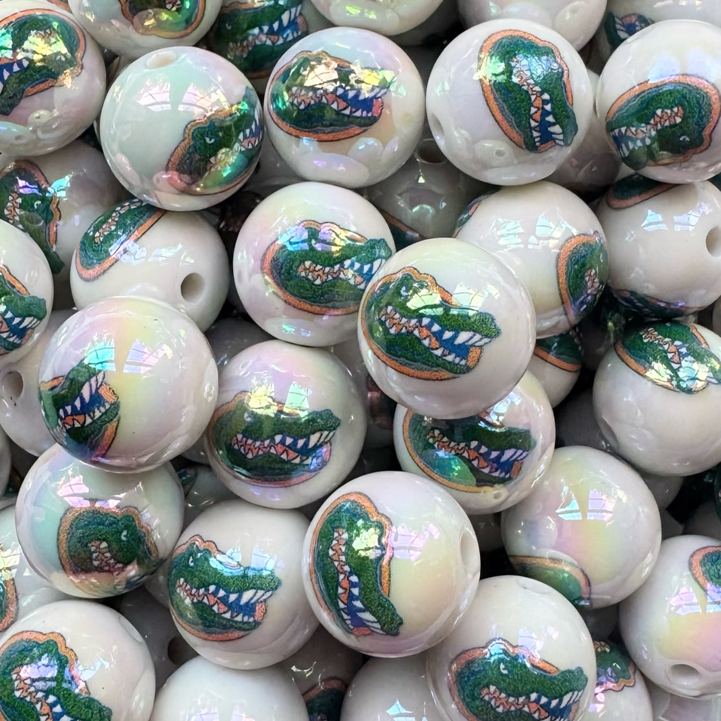 16mm Football Acrylic Bead