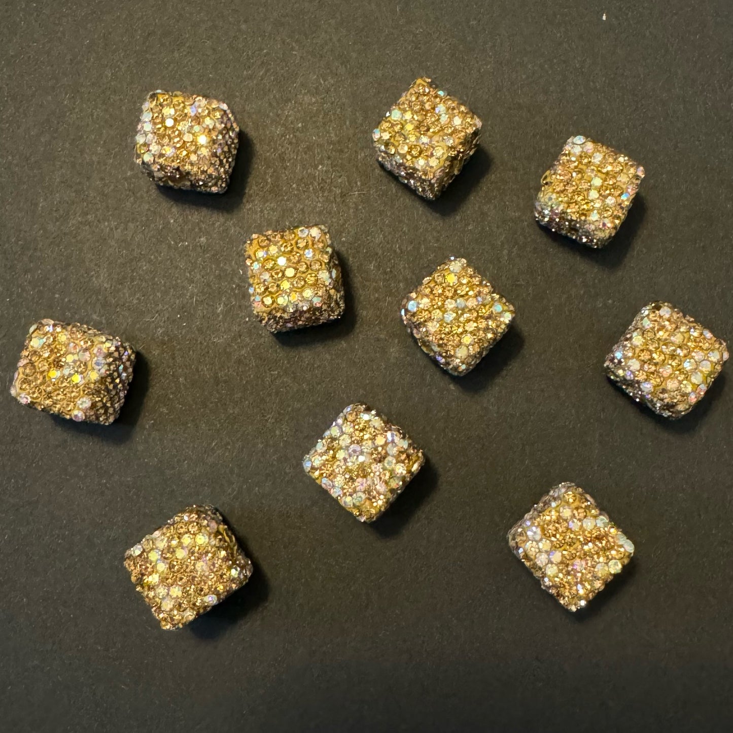 Square Rhinestone Beads