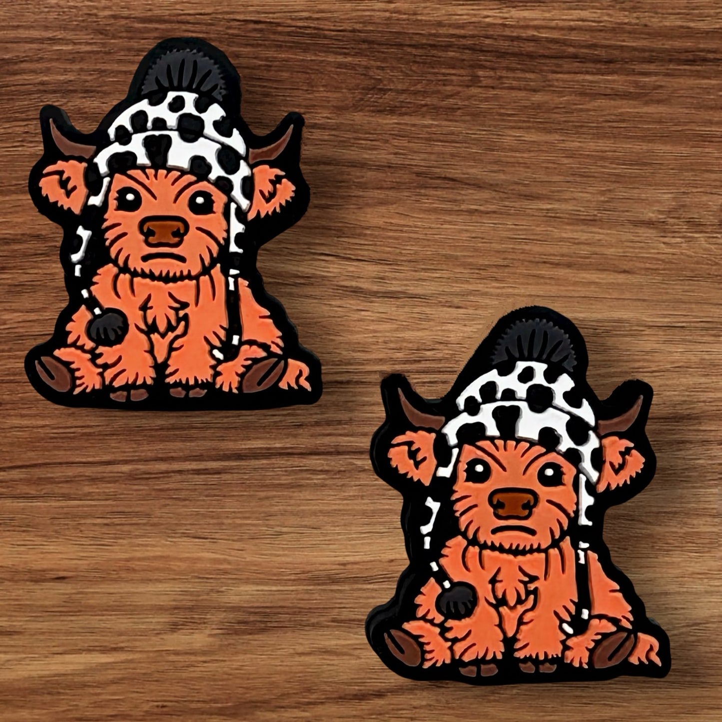 Brown Cow In Hat Focal