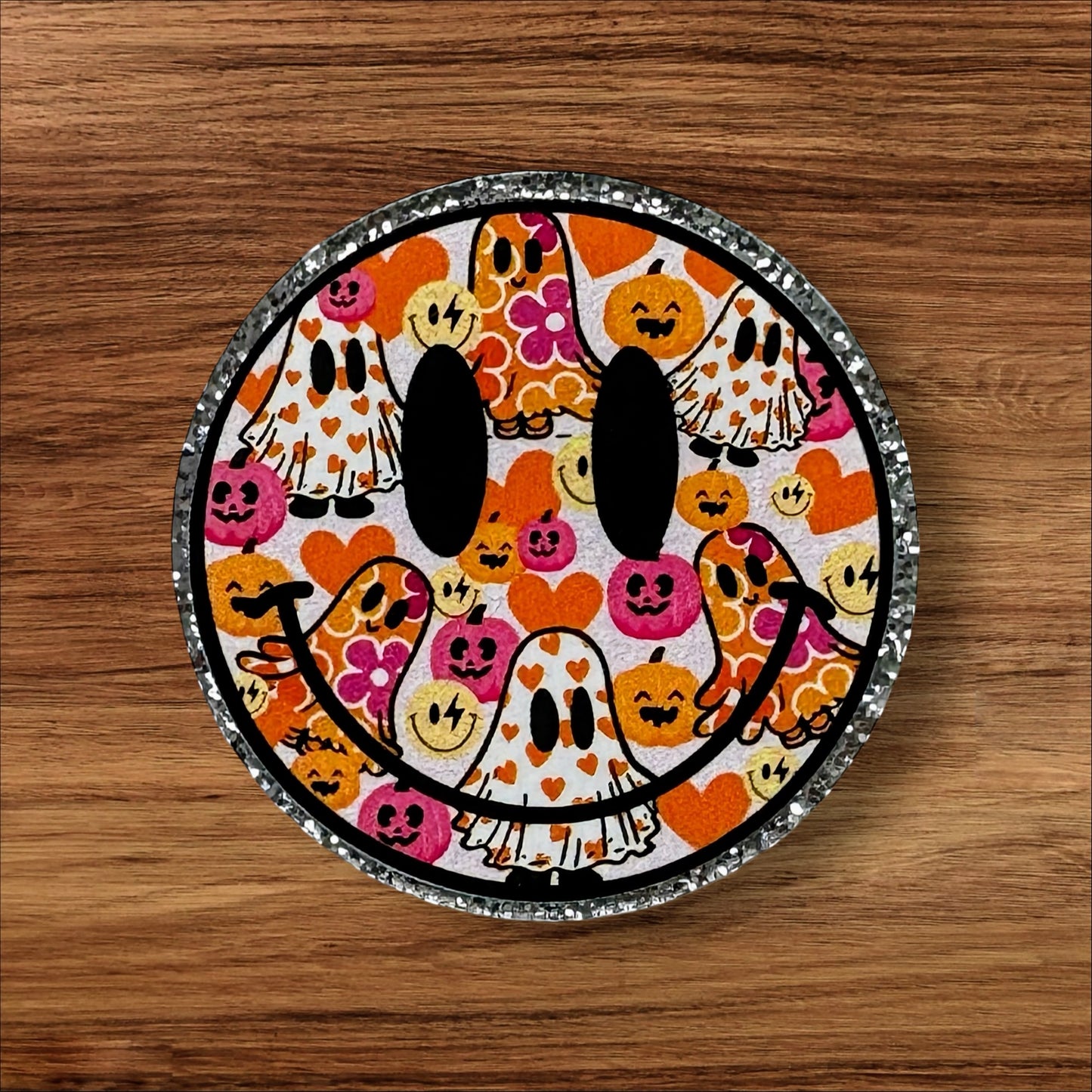 Ghost & Pumpkin Acrylic Flatback
