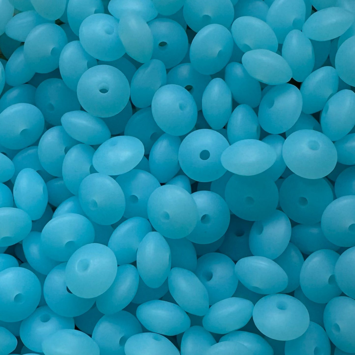 12mm Crystal Blue Silicone Lentil