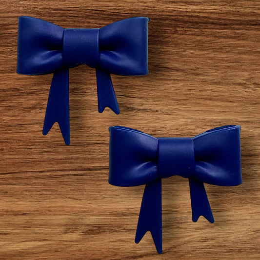 Navy Blue Bow Focal/Straw Topper