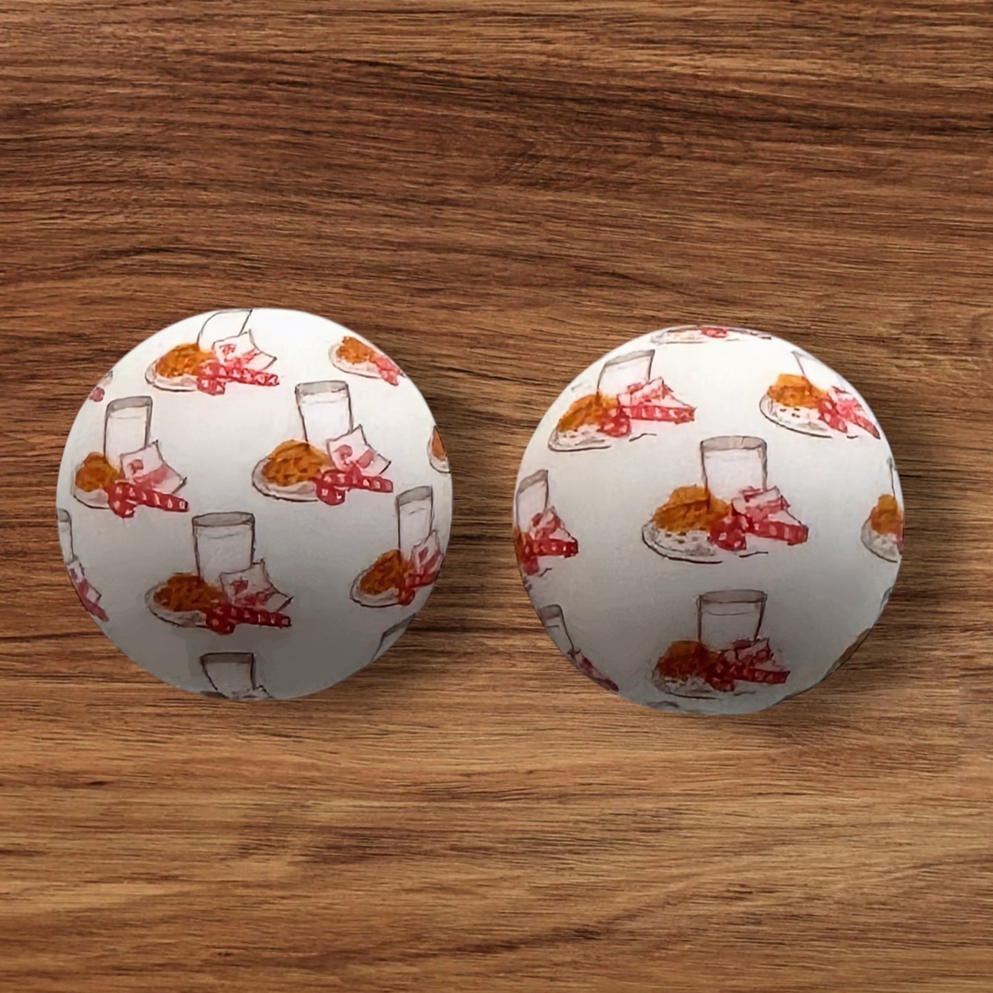 15mm Cookies & Milk Silicone Bead