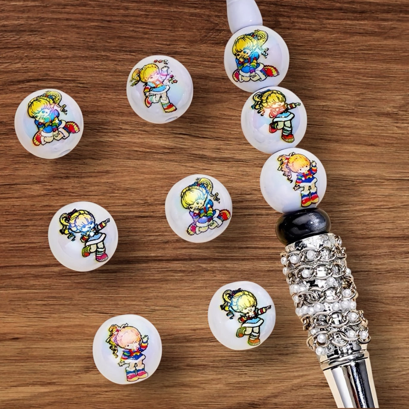 16mm Rainbow Girl Acrylic Bead