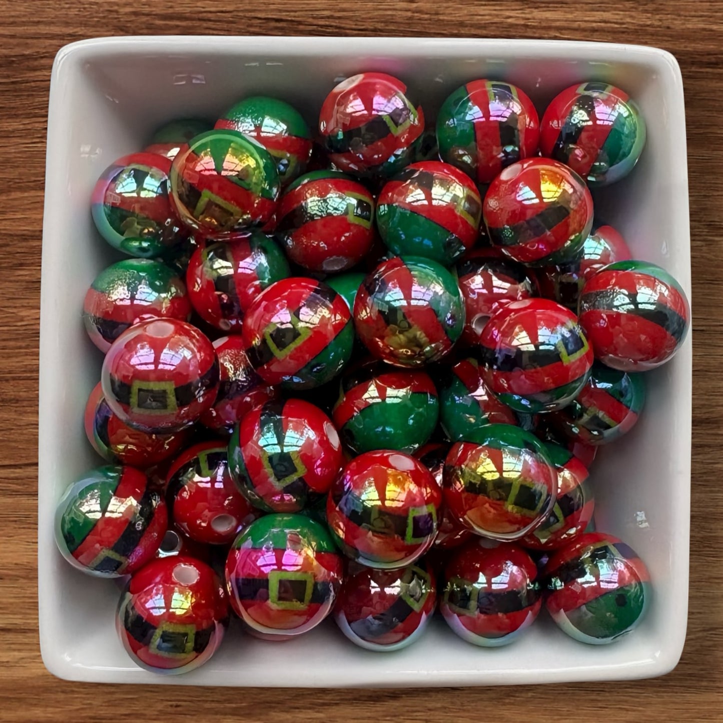16mm Santa Belt Acrylic Bead