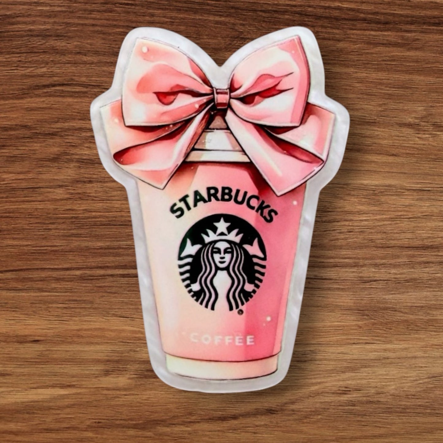 Coffee Cup With Bow Acrylic Flatback