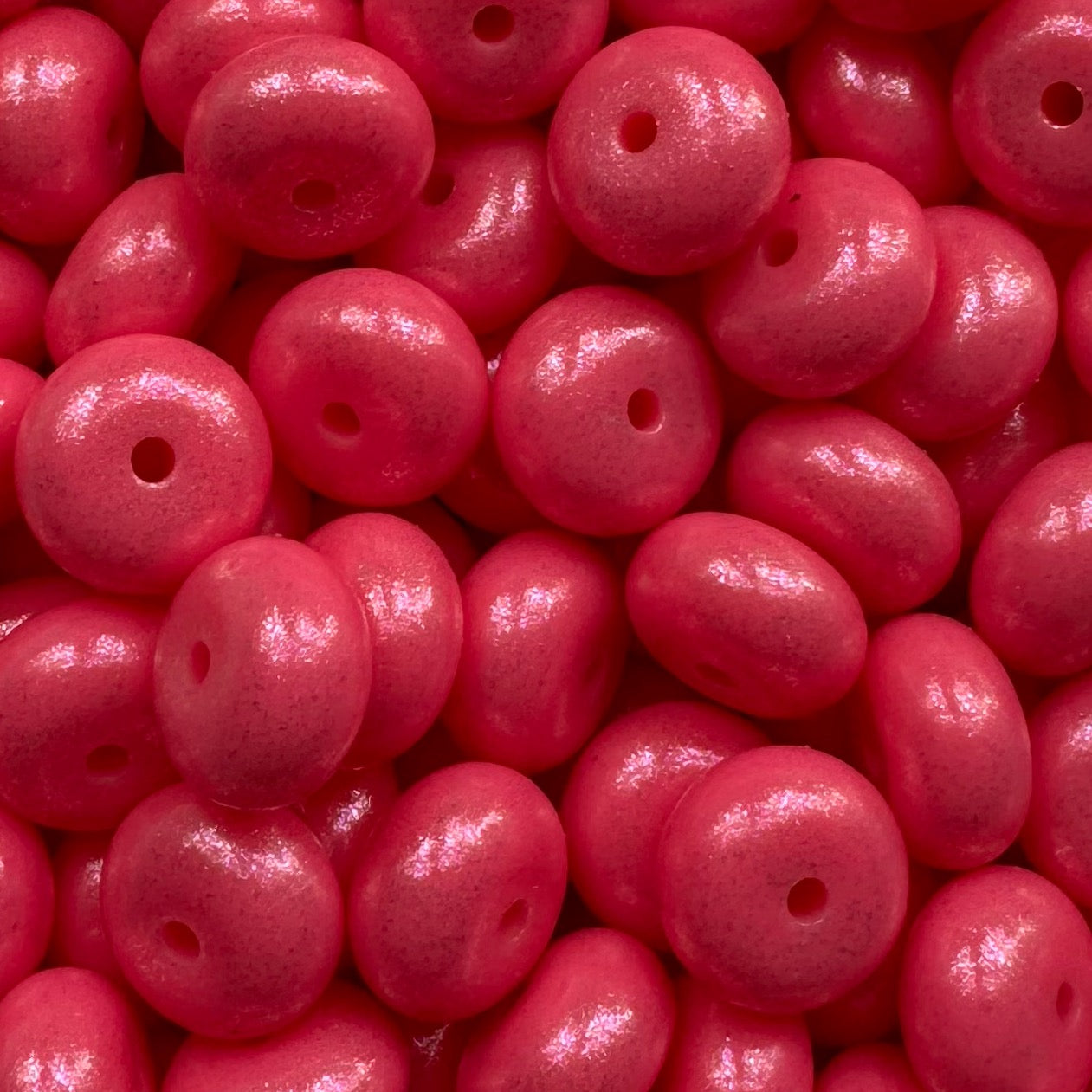 Eraser Pink Opal Abacus Bead