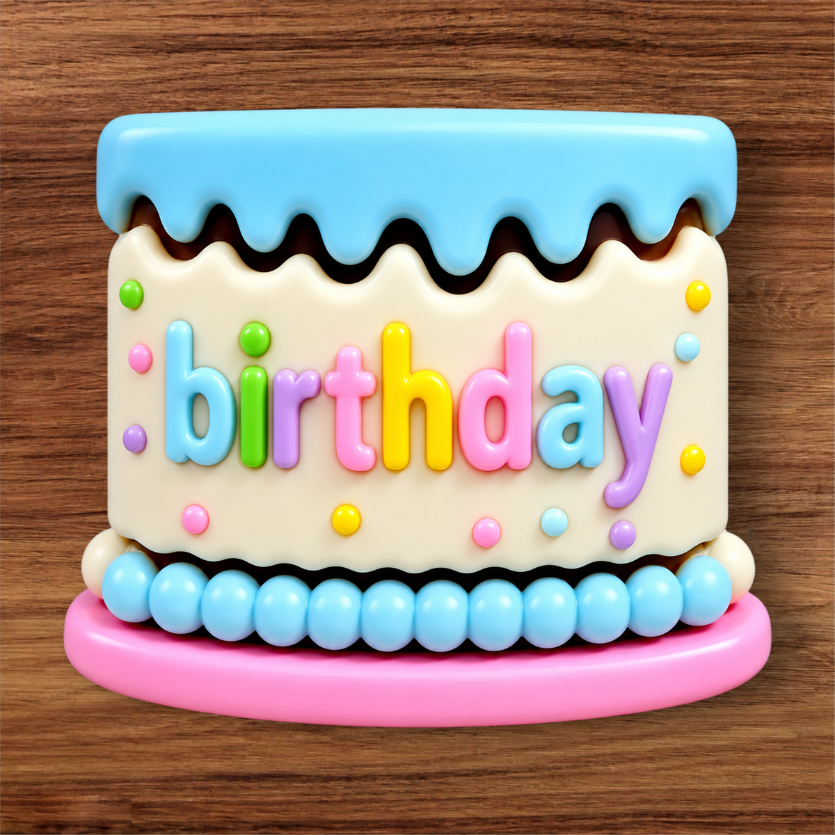 3-D Birthday Cake Focal