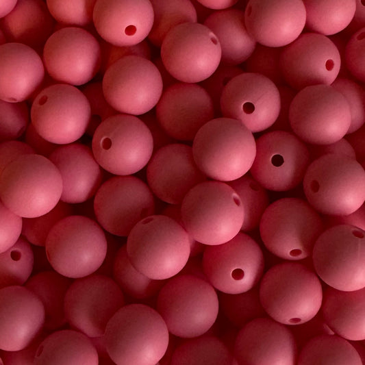 12mm Baby Pink Silicone Bead