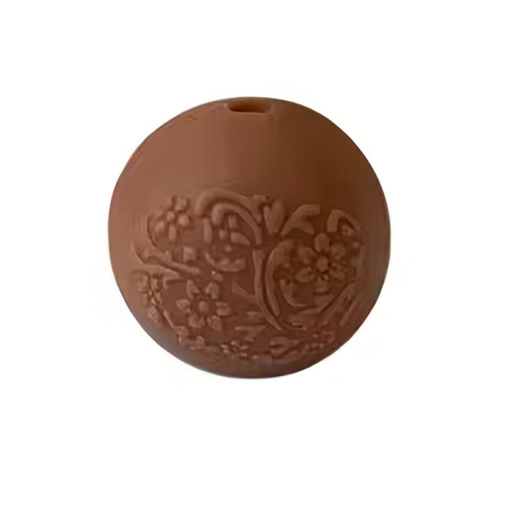 15mm Engraved Silicone Bead