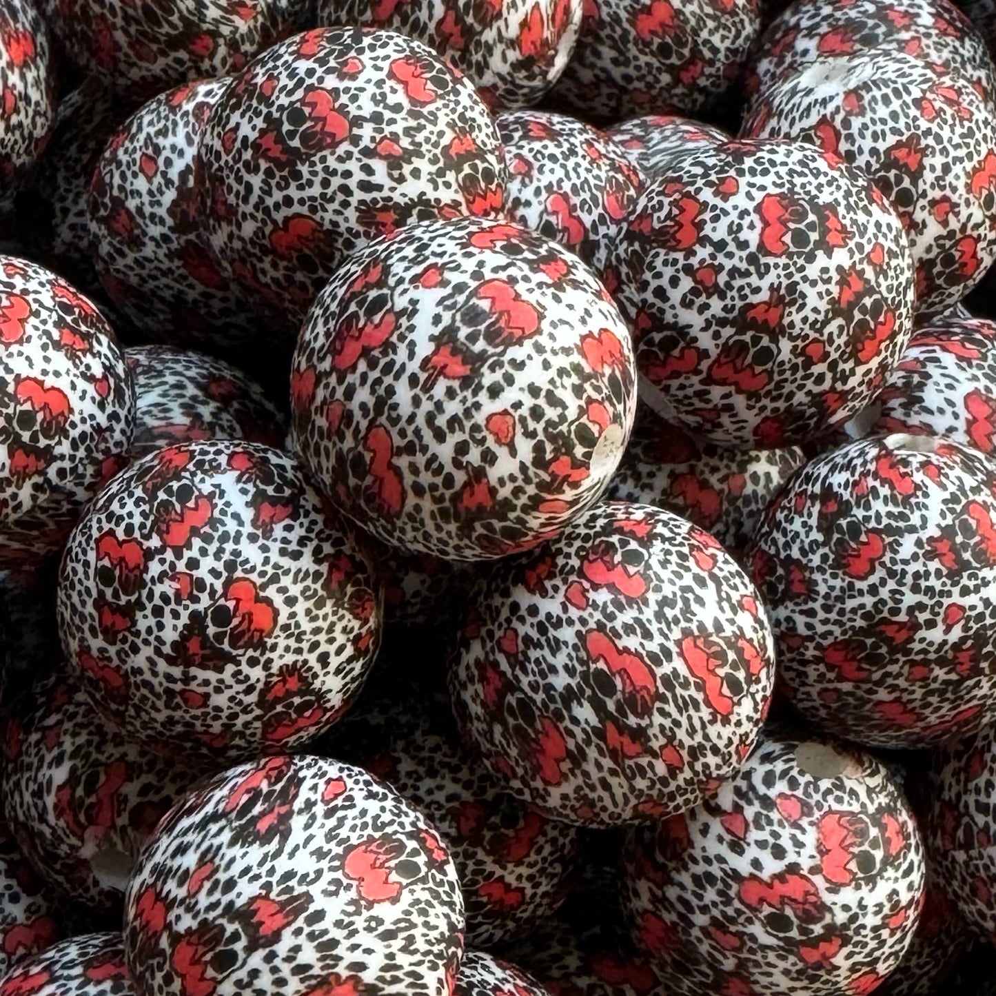 15mm Bloody Skull Silicone Bead