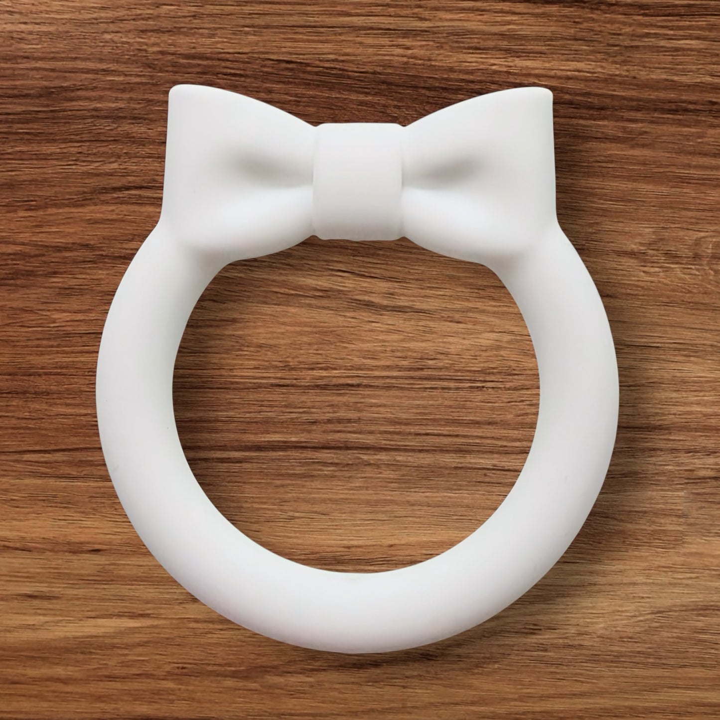 Silicone Bow Ring (White)