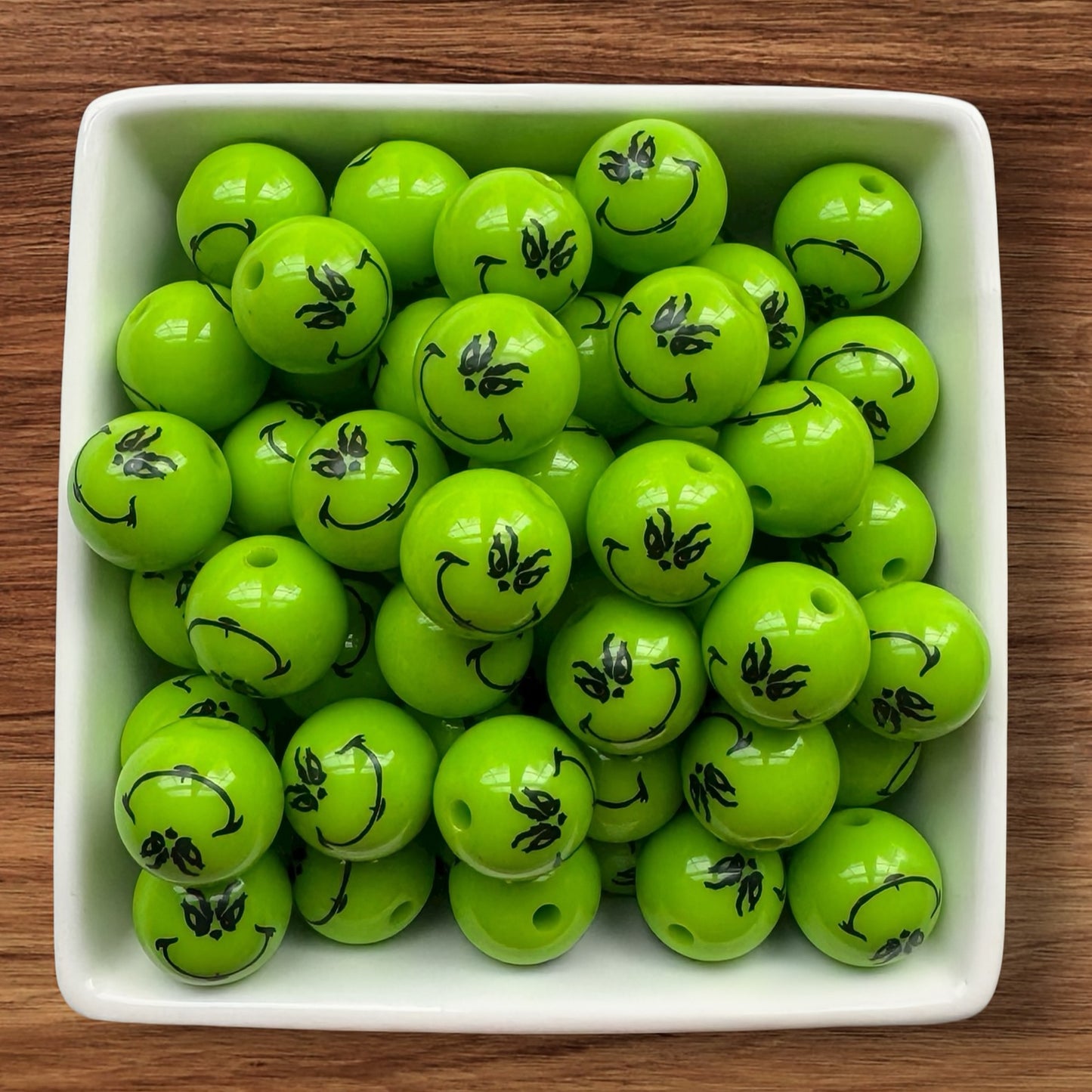 16mm Green Guy Acrylic Bead
