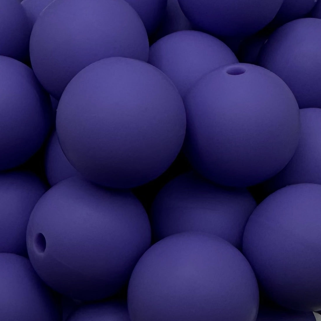 15mm Deep Purple Silicone Bead