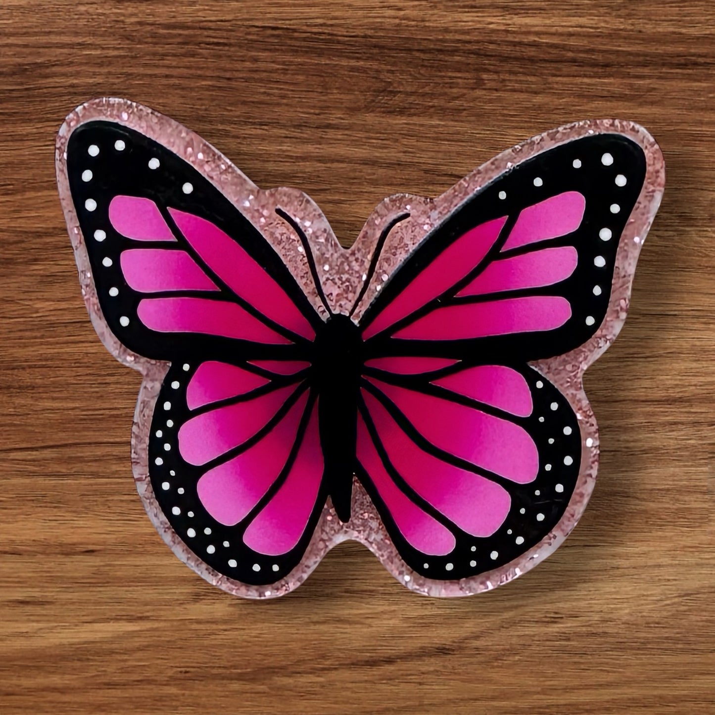 Pink Butterfly Acrylic Flatback