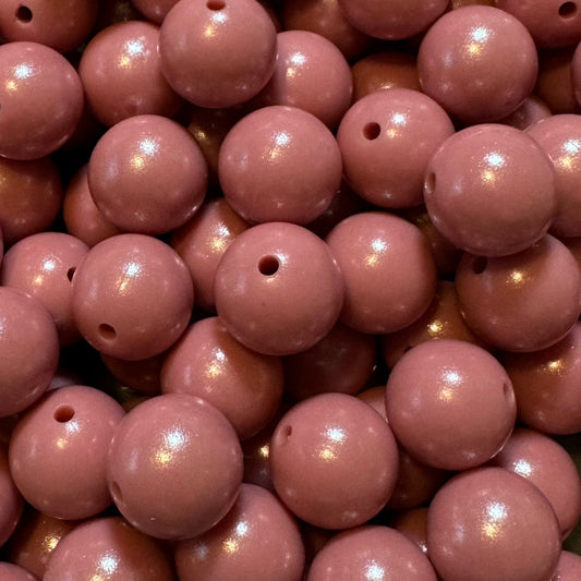 15mm Blush Chameleon Silicone Bead