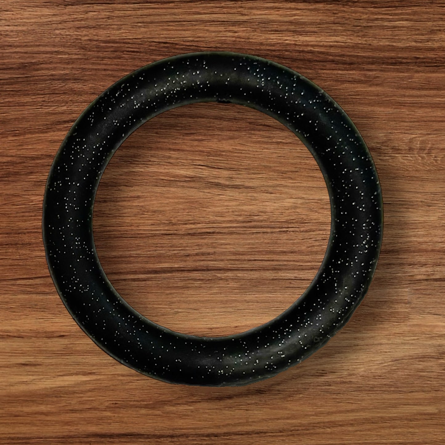 Black Glitter Silicone Ring