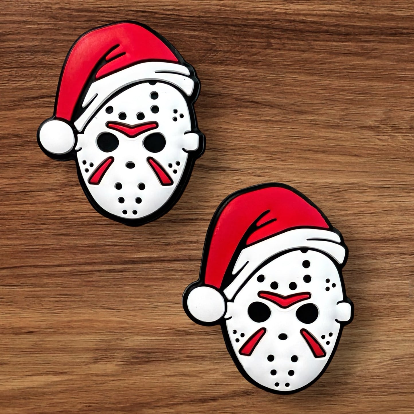 Hockey Mask With Santa Hat Focal