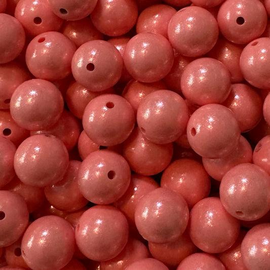 15mm Chameleon Baby Pink Silicone Bead