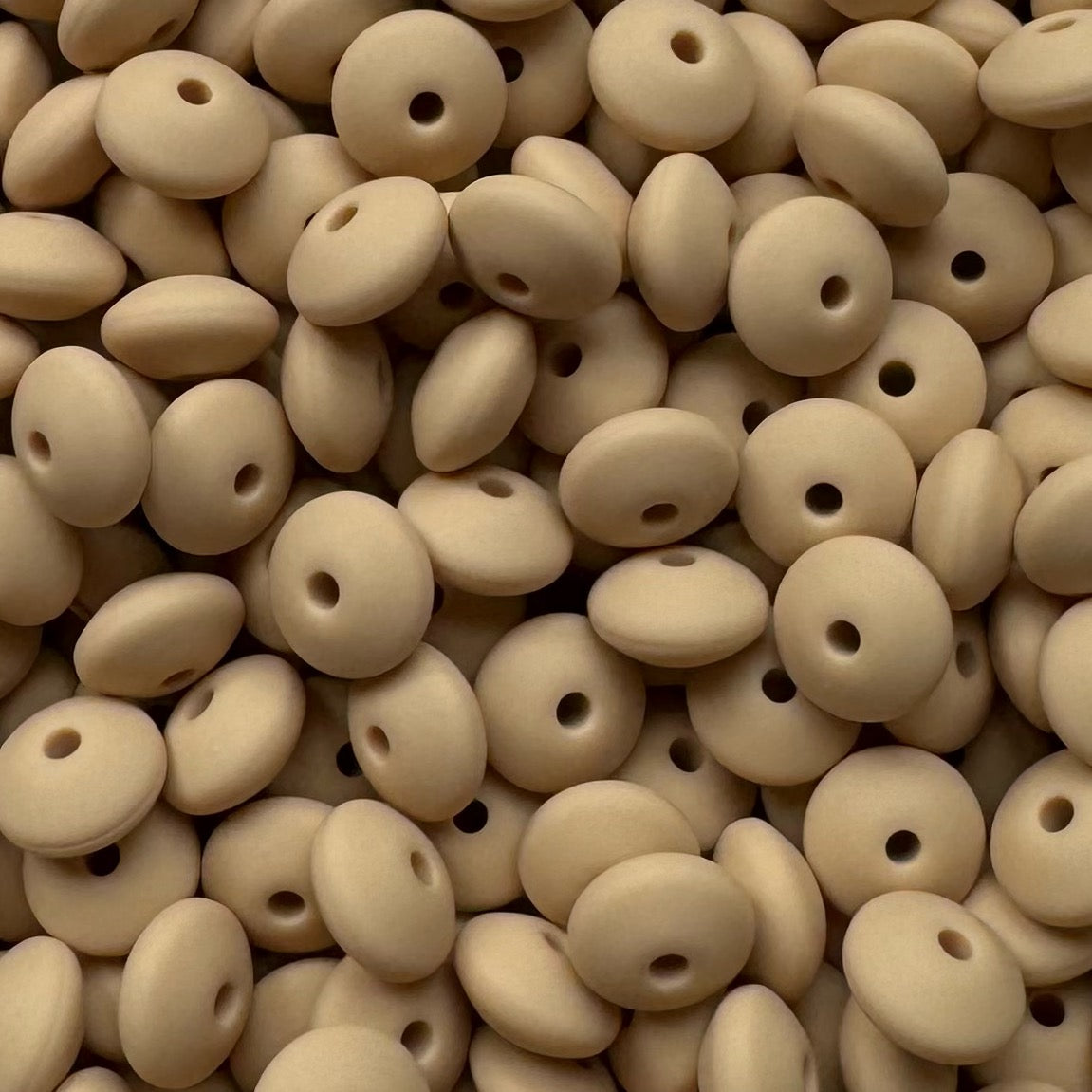 12mm Oatmeal Silicone Lentil