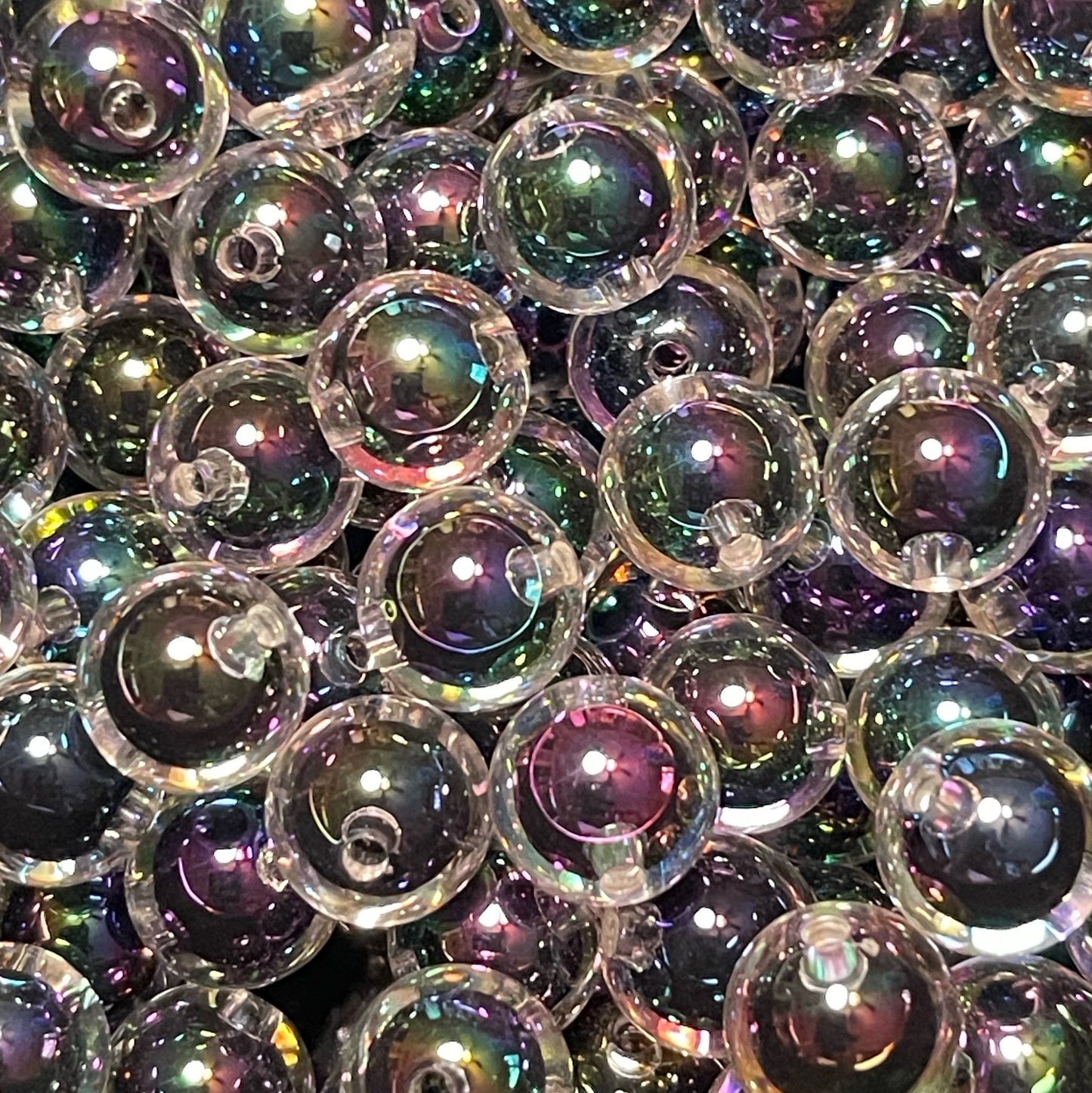 16mm Black Acrylic Beads