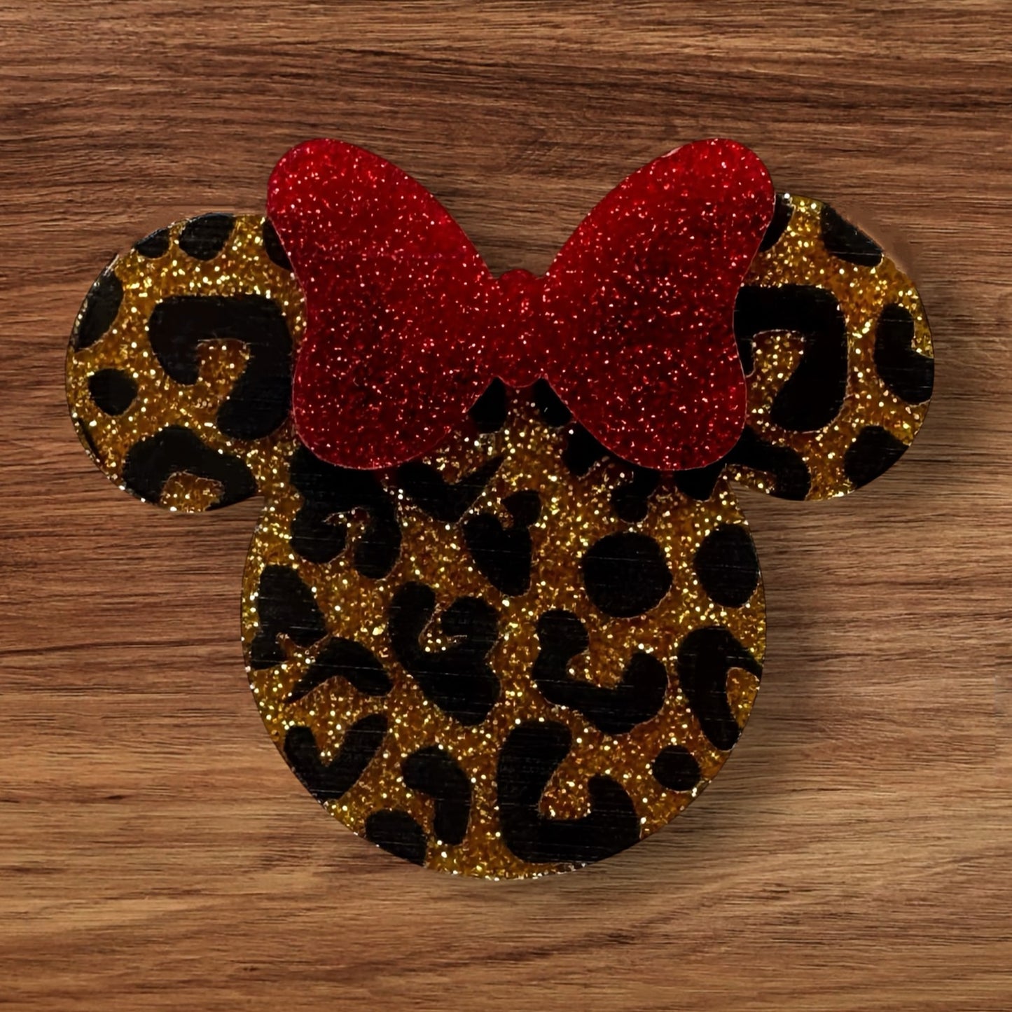 Leopard Mouse Acrylic Flatback