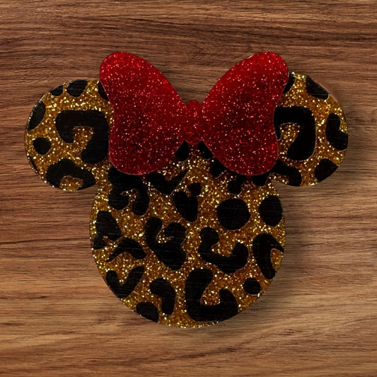 Leopard Mouse Acrylic Flatback
