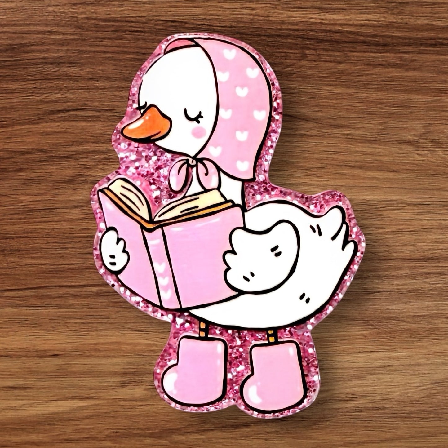 Reading Goose Acrylic Flatback