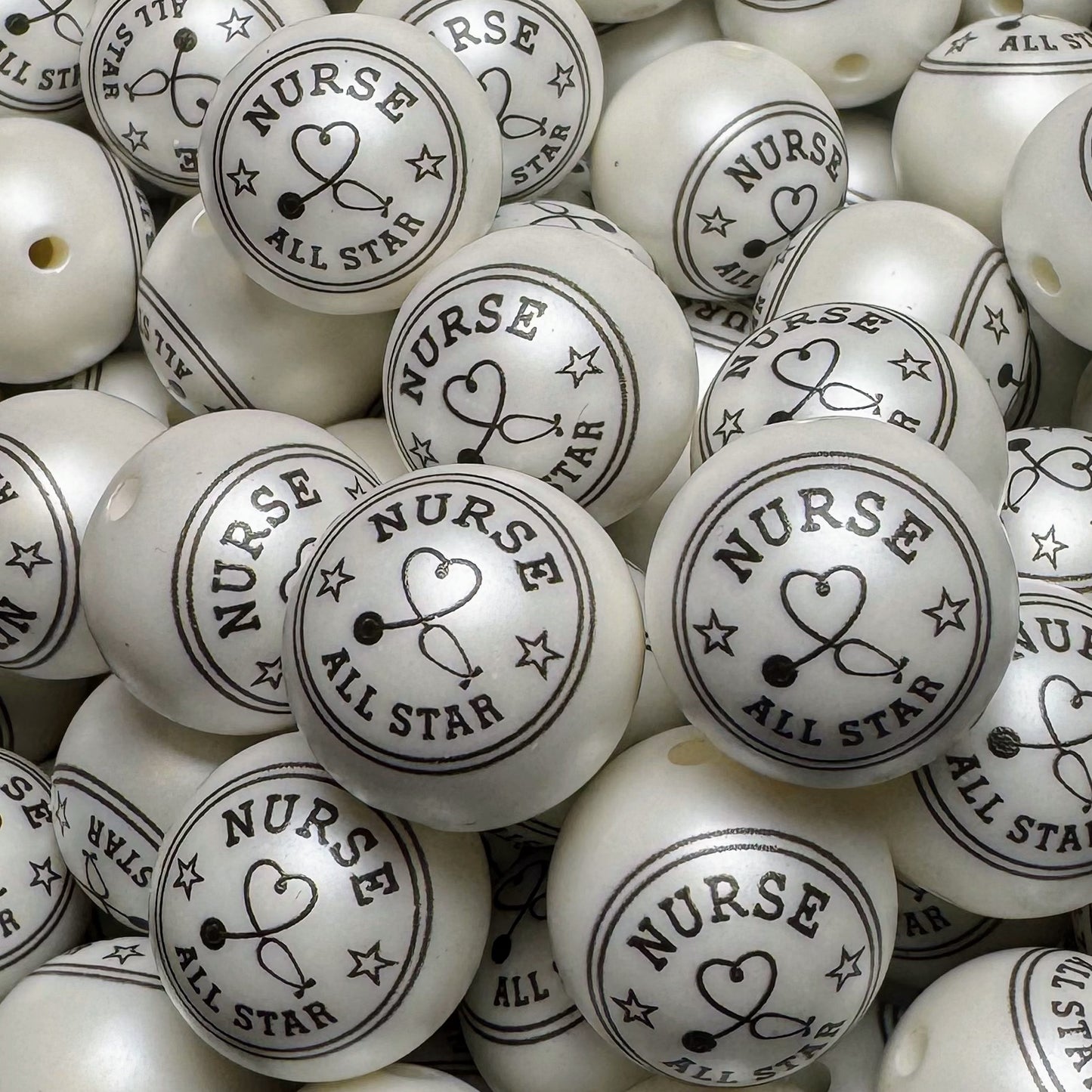 20mm Nurse All Star Acrylic Bead