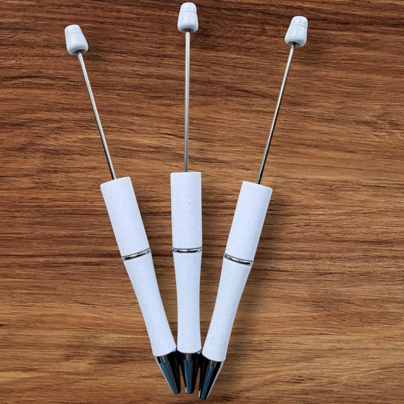 Beadable Pen (White Glitter)