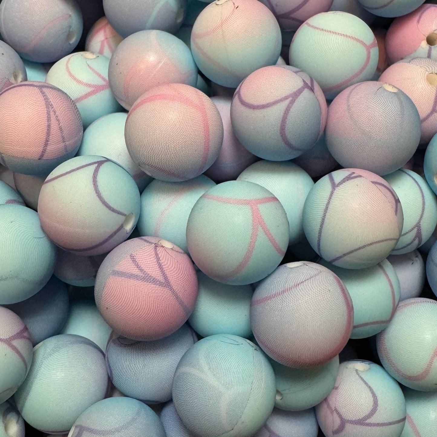 15mm Watercolor Mermaid Silicone Bead