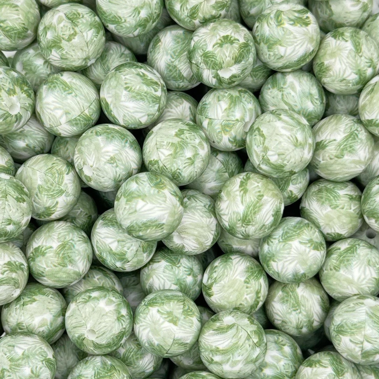 15mm Palm Leaf Silicone Bead