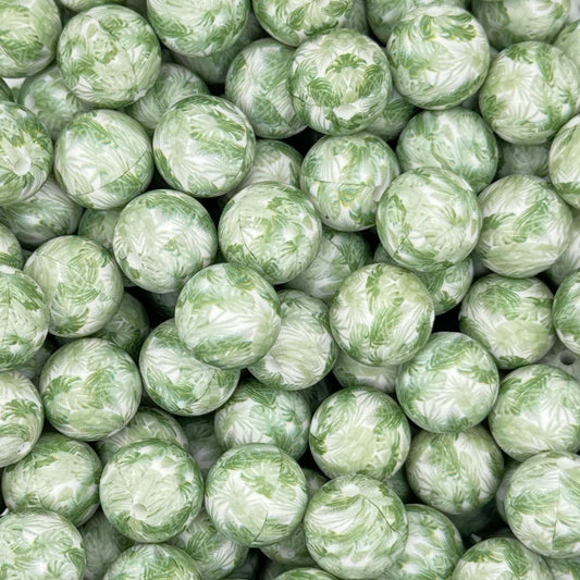 15mm Palm Leaf Silicone Bead