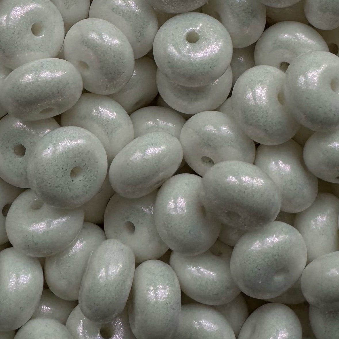 White Opal Abacus Bead