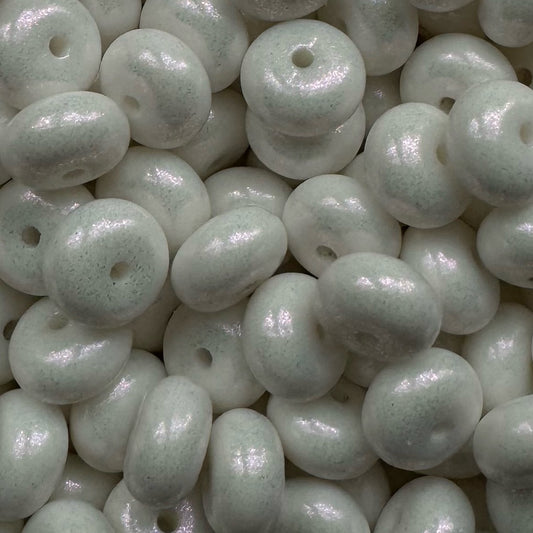 White Opal Abacus Bead