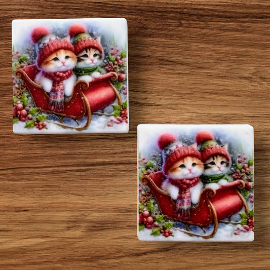 Kittens In Sleigh Focal (Custom)
