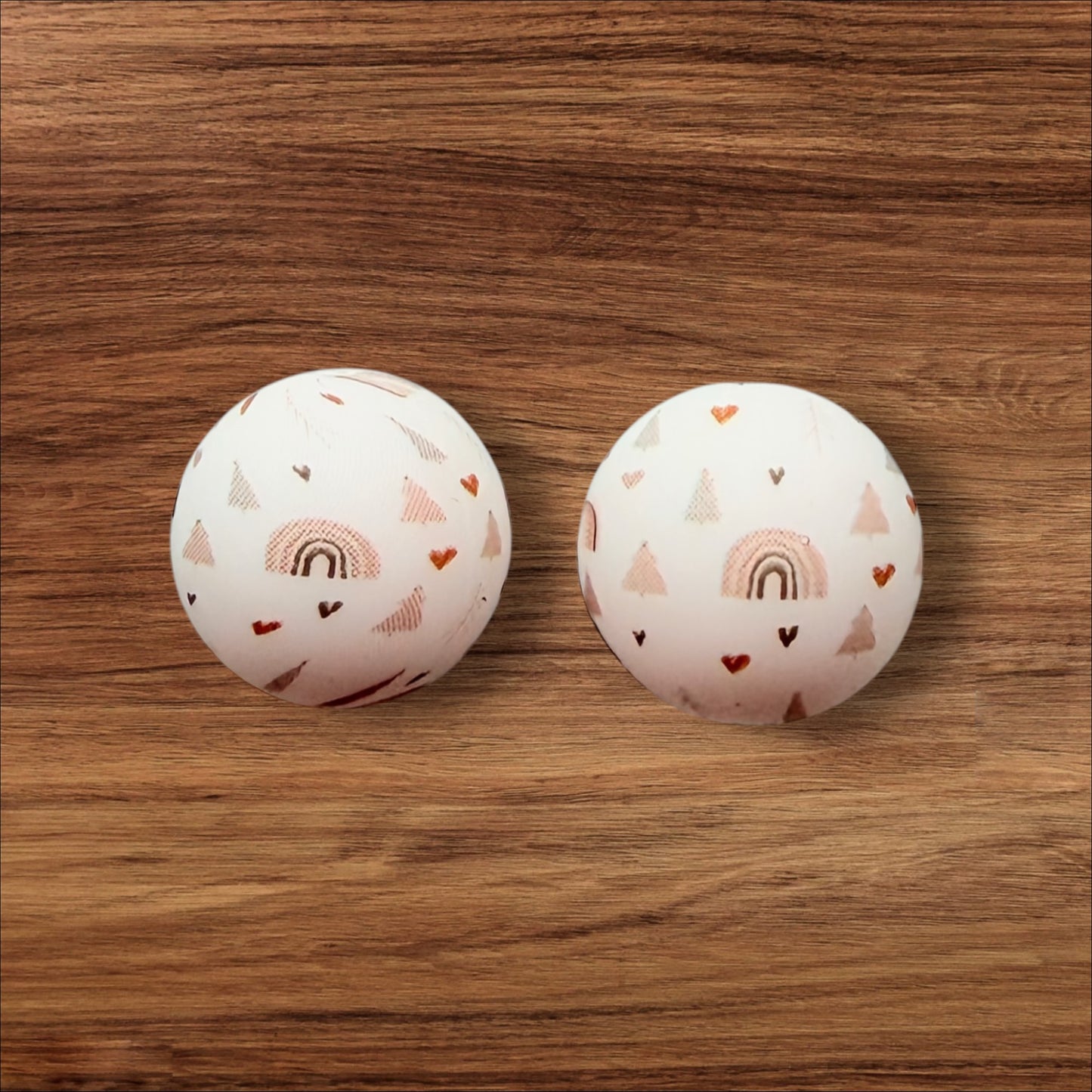 15mm Rainbow & Trees Silicone Bead