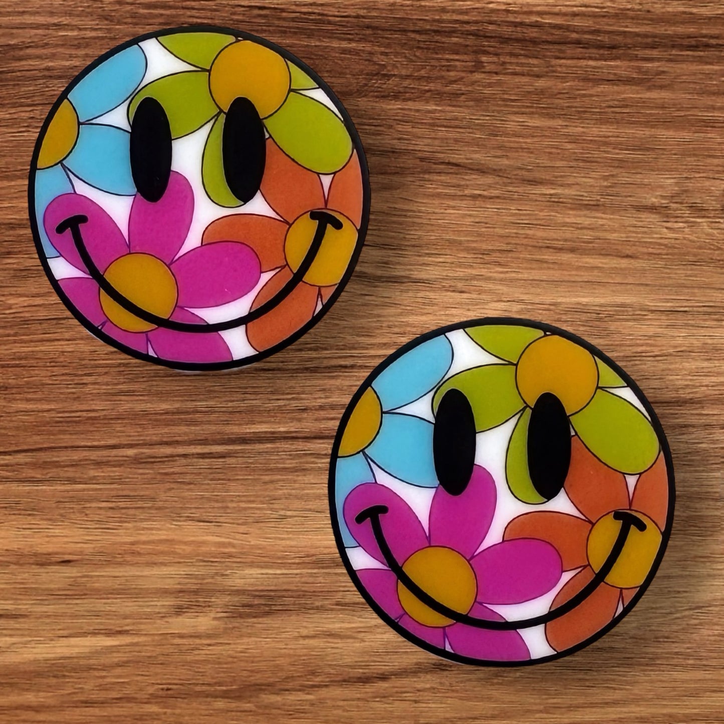 Bright Floral Happy Face Focal (Custom)