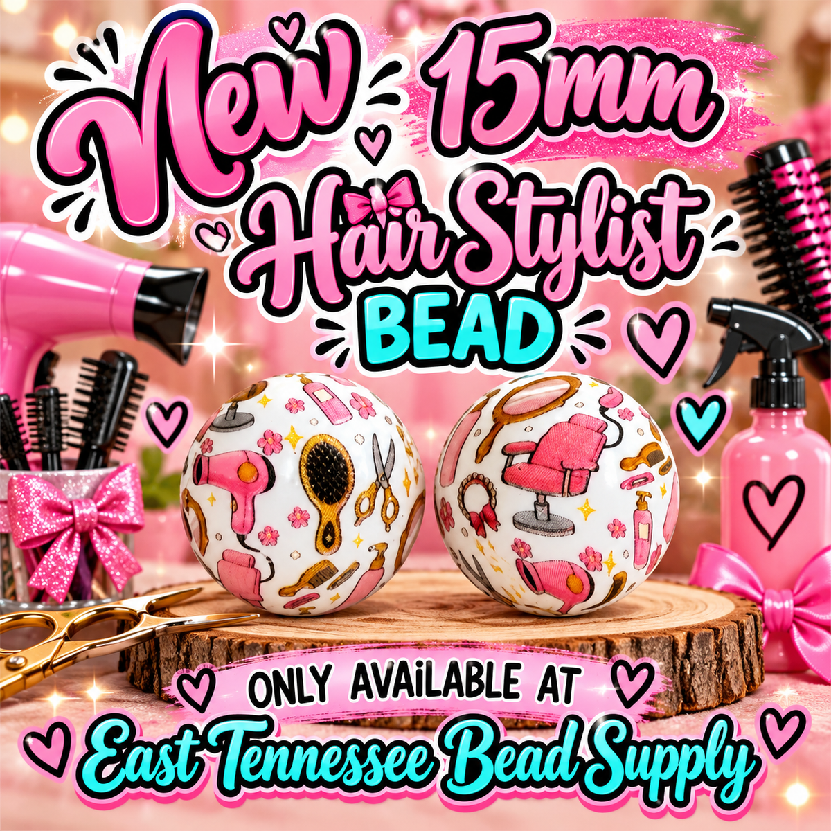 15mm Hair Stylist Silicone Bead (Exclusive)