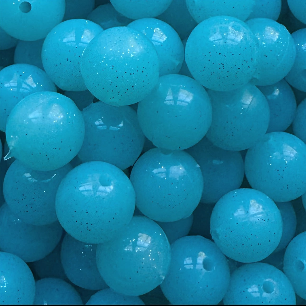 15mm Light Blue Jelly Silicone Bead