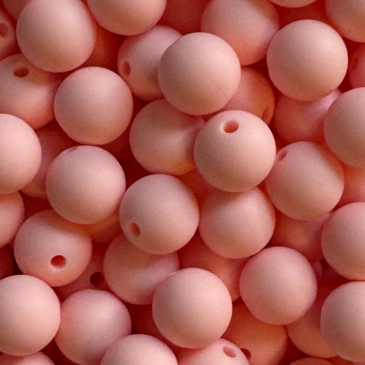 15mm Rose Quartz Silicone Bead