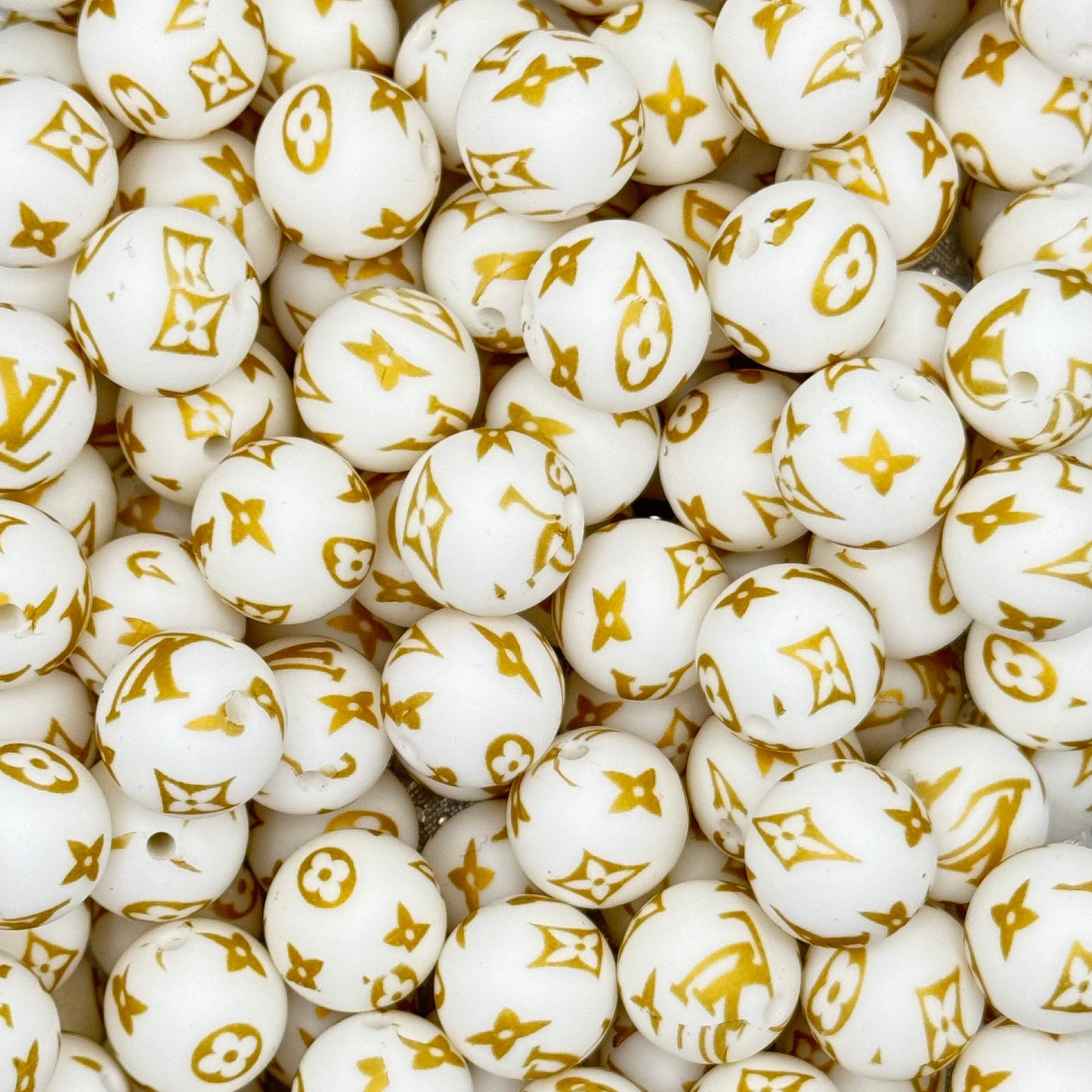 15mm Golden Handbag Silicone Bead