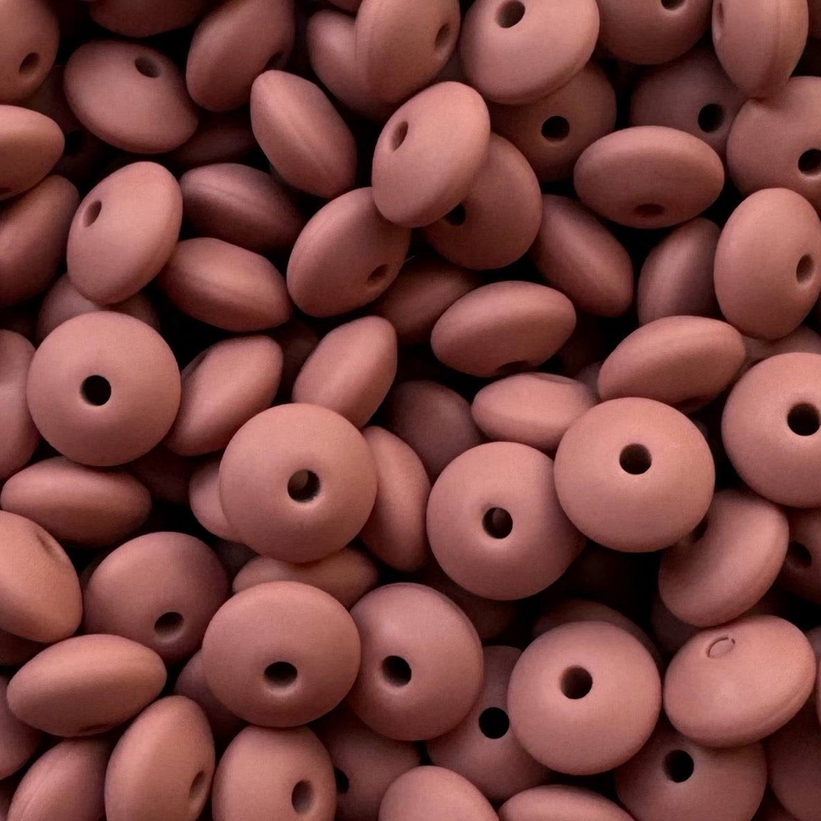 12mm Rose Dawn Silicone Lentil Bead
